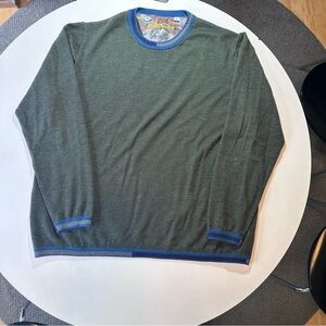Robert Graham Green and Blue Crewneck Sweater
